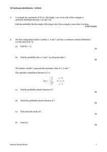 ALEVEL数学math edexcel辅导资料S1S2S3练习题模拟题及答案